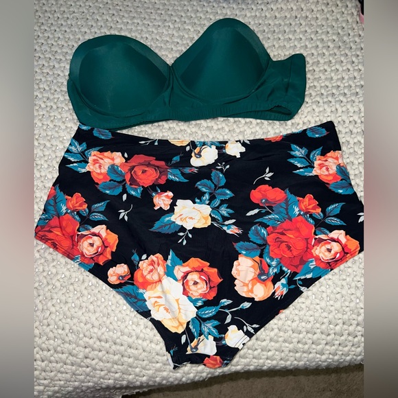 Floral 2 piece High Waisted Bikini - Picture 5 of 5